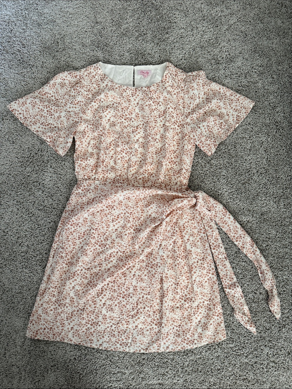 Pink Lily Tie-Waist Dress